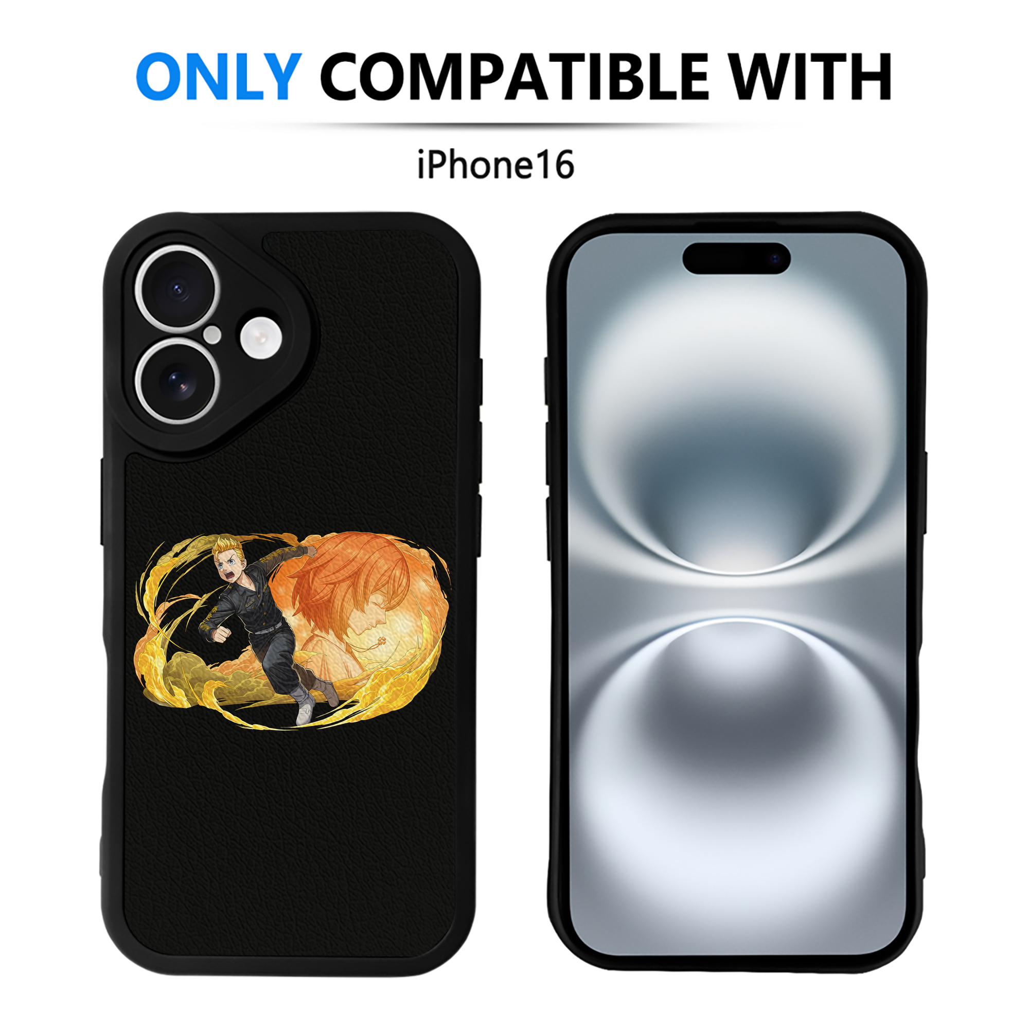 （画像用） 東京リベンジャーズ Tokyo Revengers 【iPhone 16シリーズ対応】シリコンスマホケース（レザー調） 材質：シリコン